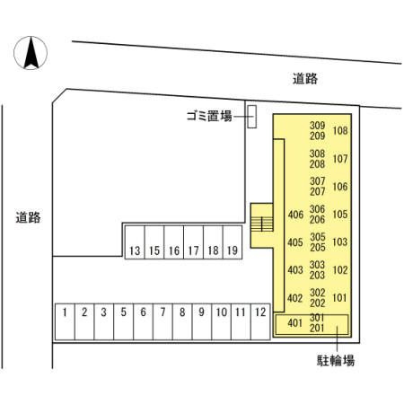 セントラルハイツ名古屋の区画図