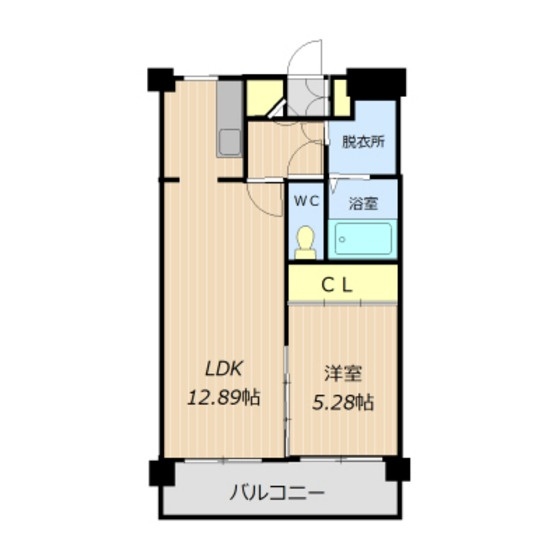 熊本市中央区萩原町の賃貸マンションの間取り
