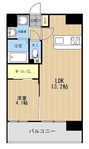 熊本市中央区水前寺３丁目の賃貸マンションの間取り