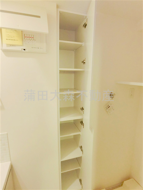 ステージグランデ多摩川の収納|洗面所のリネン庫　棚収納