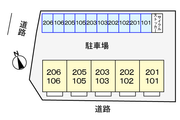 パークサイドヒルの駐車場