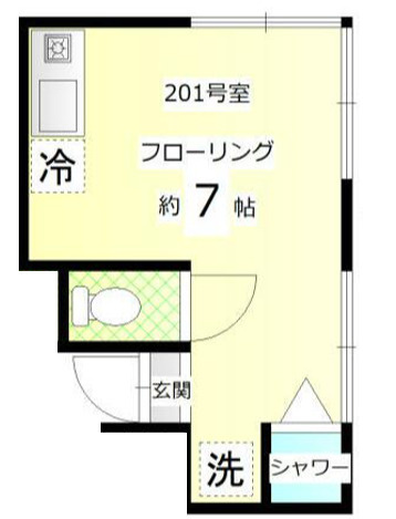 中野区大和町１丁目のアパートの間取り
