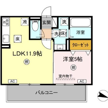 アテリア伍番館の間取り