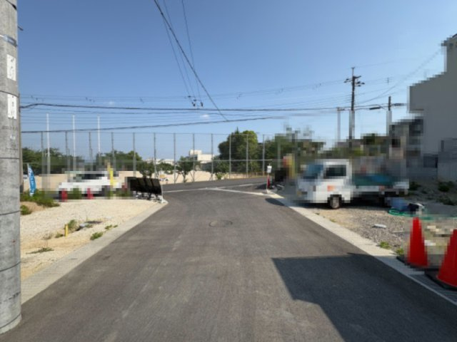 長岡京市長法寺力池の前面道路含む現地写真|東側幅員約6.0ｍ！