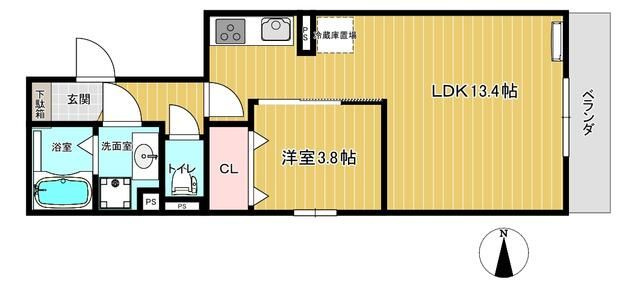 シャルマン草加Ⅵの間取り