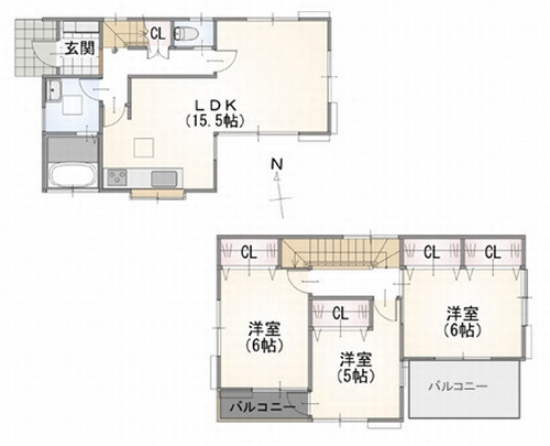 【間取り】 | 【仲介手数料０円】藤沢市片瀬2丁目　中古一戸建て | 藤沢市片瀬2丁目　中古一戸建て