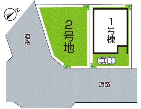 伊丹市堀池　第13期　新築一戸建ての区画図|全2区画
