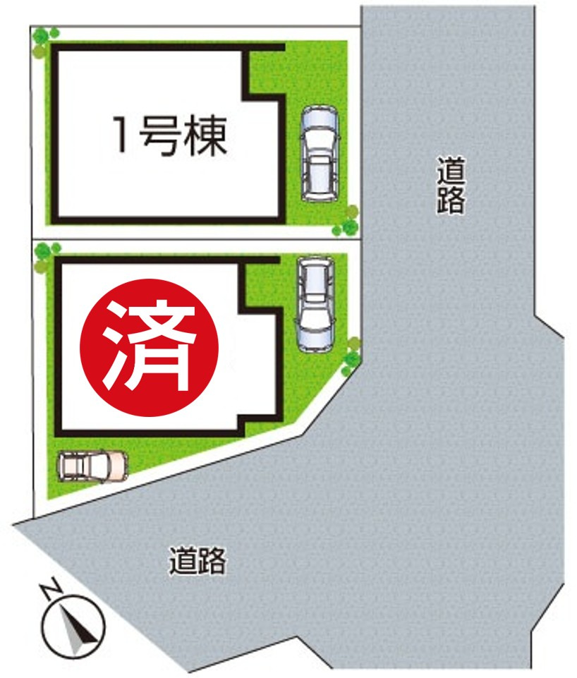 29日(土)30日(日)現地ご見学可能！　伊丹市堀池　第13期　新築一戸建ての区画図|全2区画
