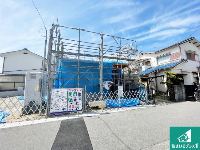 伊丹市堀池　第13期　新築一戸建ての外観|現在の進捗状況です！順調に作業進行中、完成が待ち遠しいです！詳細の間取り等、お気軽にお問い合わせください！