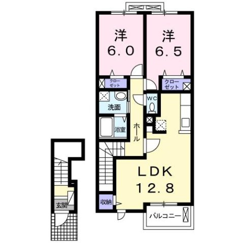 【間取り】 | シャン・ド・フルール弐番館