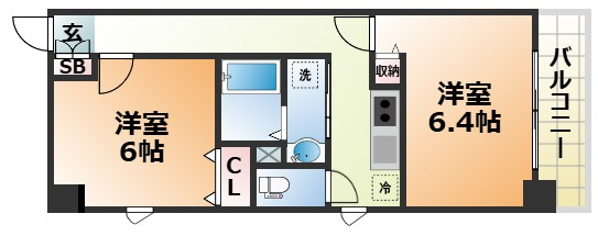 レジディア神戸三宮プレイスの間取り