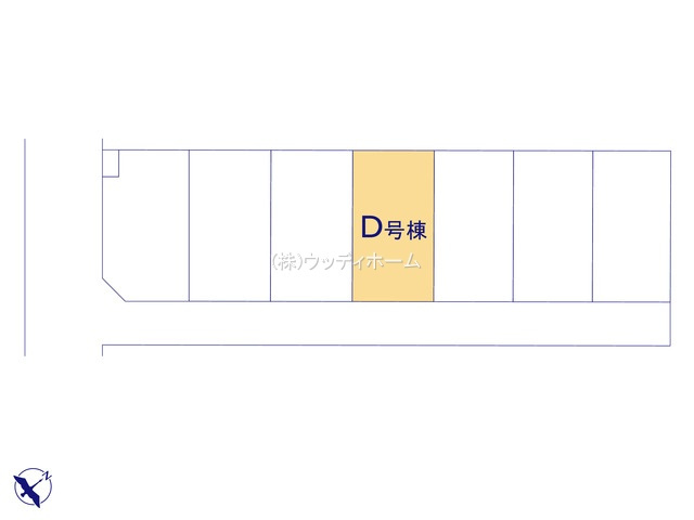 越谷市下間久里　新築一戸建て　D号棟の区画図