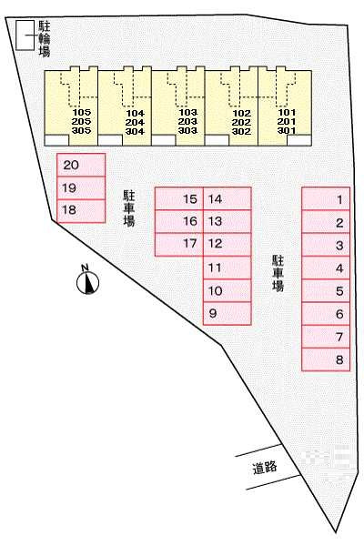 アロッジオ　ＥＸの区画図|高崎、前橋のお部屋探しはエンドスケープまで！お客様の理想お聞かせ下さい♪