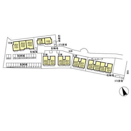 ヴィルヌープ　Ⅱの区画図