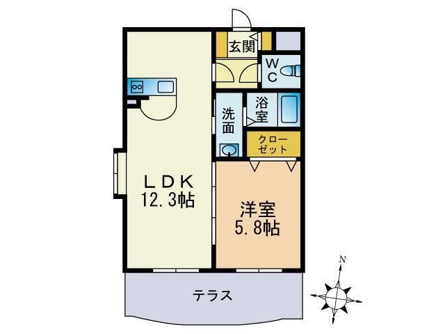 マ・テール城南の間取り