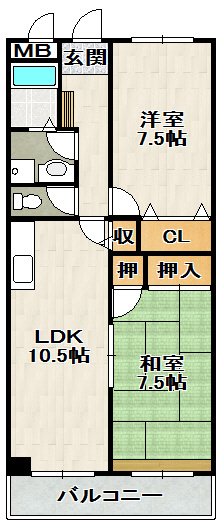 ドミール小林の間取り