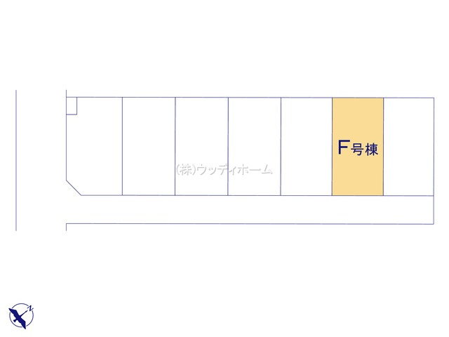 越谷市下間久里　新築一戸建て　F号棟の区画図