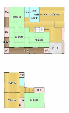【中古戸建】太田市東別所町の間取り|■間取り図｜敷地面積：439.00㎡（約132.79坪）建物面積：128.40㎡（約38.84坪）