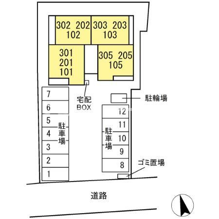 Ｄ‐Ｉｎｖｅｓｔ東原Ａ　Ａの区画図