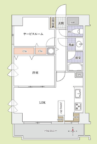 ダイアパレス亀戸立花　角　部屋　リ　ノベーションの間取り