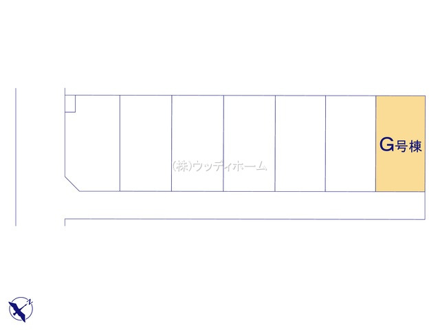 越谷市下間久里　新築一戸建て　G号棟の区画図