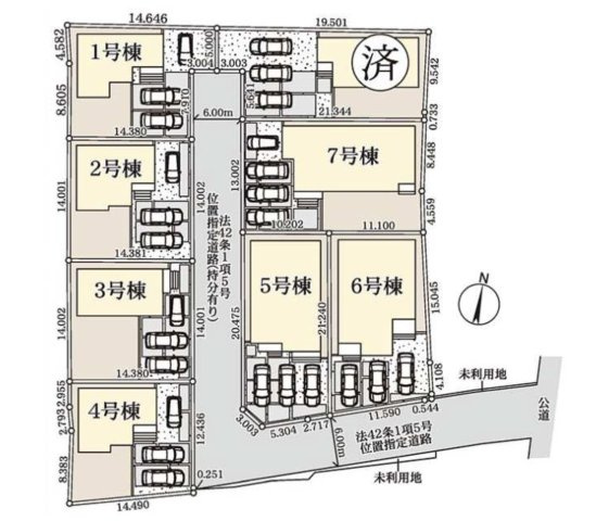 【区画図】 | 上里町七本木第6  LiveleGarden.s　新築戸建　全8棟　2号棟