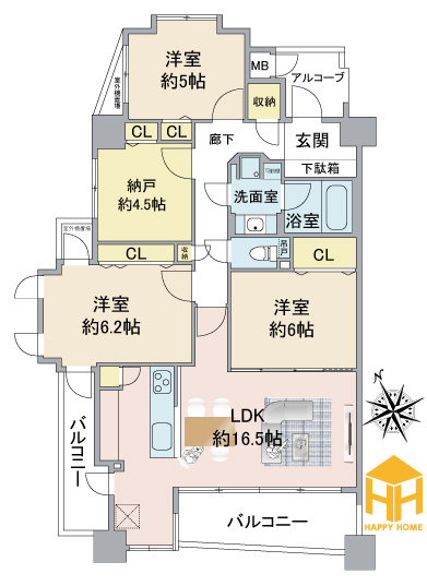 パークスクエア宝塚フォレストタワーの間取り|※現況と図面が異なる場合現況を優先いたします。