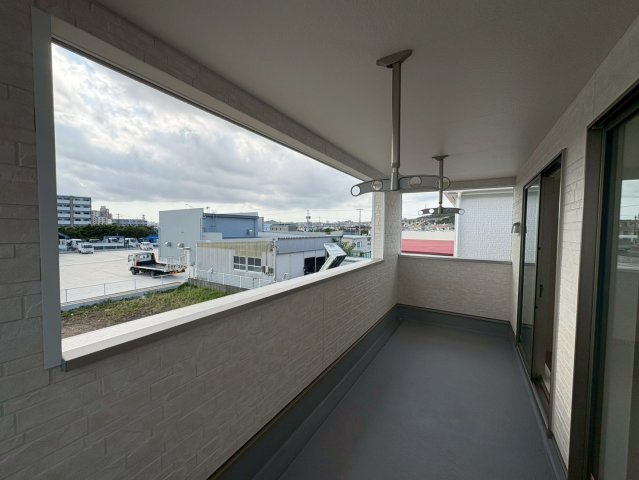 ♥♥うるま市塩屋第1-3号棟（全4棟)のバルコニー|現地撮影2026.2月♪いつでも内覧可能です☆