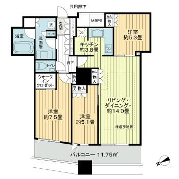 【間取り】 | ザ・パークハウス西新宿タワー６０