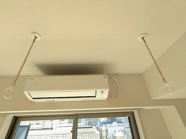 CLARITIA文京湯島の設備|取り外し可能な室内物干し設備付きです
