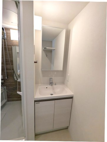 CLARITIA文京湯島の設備|洗面脱衣室、ハンドシャワー付洗面台