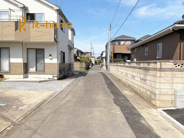 取手市宮和田第9　新築戸建て　1号棟の前面道路含む現地写真|堂々！建物完成♪実際のお部屋をご見学可能です♪
ご見学が一番の資料！お気軽にお問い合わせ下さい♪