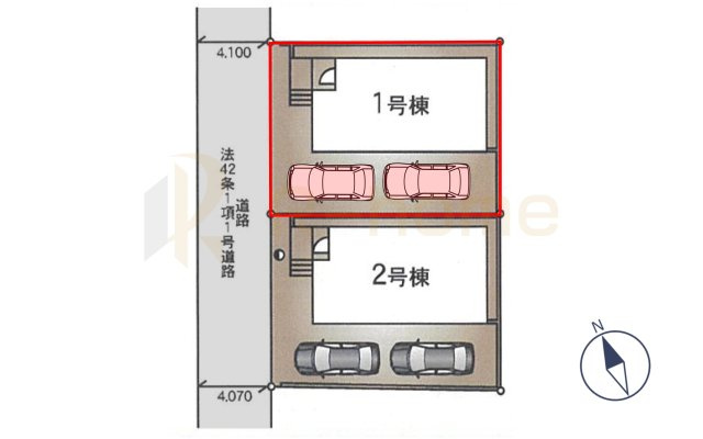 取手市宮和田第9　新築戸建て　1号棟の区画図|大きなお買い物だからこそ、メリット・デメリットを伝えさせて頂きます。
R-homeにお任せください♪