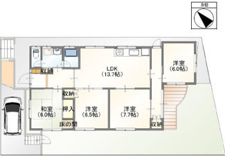 【間取り】 | 高槻市大和1丁目　中古戸建