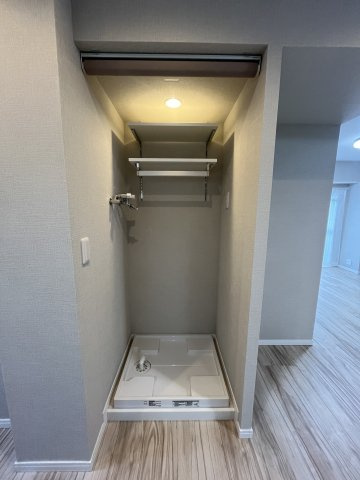 エンゼルハイム長津田のランドリースペース|キッチン横なので家事動線良好