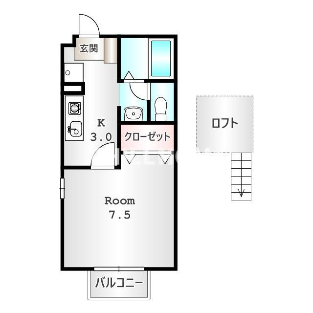 メゾン･ド･Ｋの間取り|当社、チルホームのHPもご覧ください(^^)/物件情報多数♪
