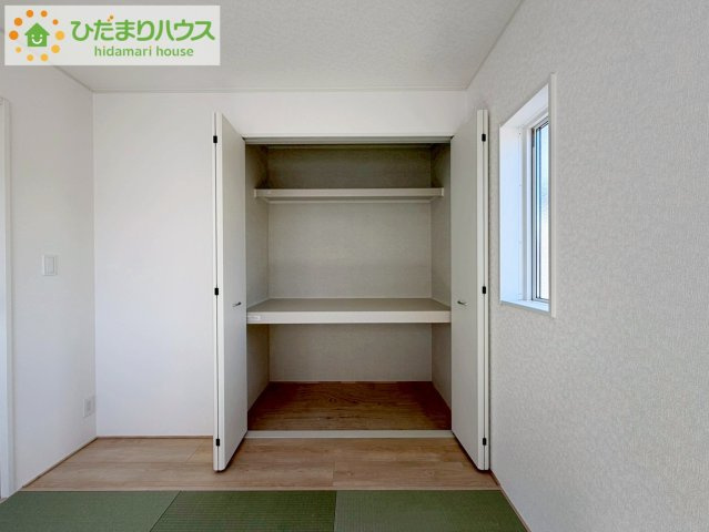 いわき市常磐西郷町第１０　新築戸建　2号棟の収納|奥行きが広い収納スペースなので、お布団も楽々しまえますね！！
