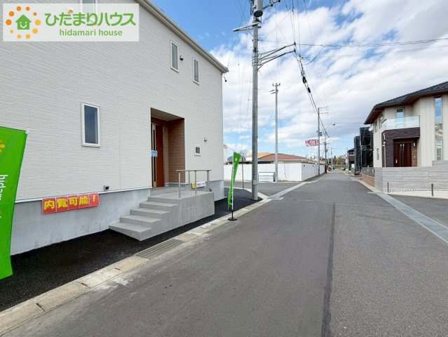 いわき市常磐西郷町第１０　新築戸建　2号棟の前面道路含む現地写真|角地で日当たり良好(^^)/