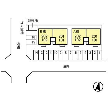 メゾンベール　Ａの区画図|他社様掲載物件もまとめてご紹介、ご案内可能です(^^)/