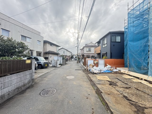 東村山市秋津町3丁目・全1棟　新築一戸建　～全室南向き～の前面道路含む現地写真|2026年3月6日撮影