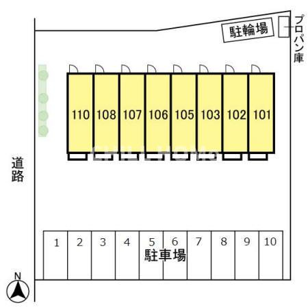 グリーンコート　壱番館の区画図|当社、チルホームのHPもご覧ください(^^)/物件情報多数♪