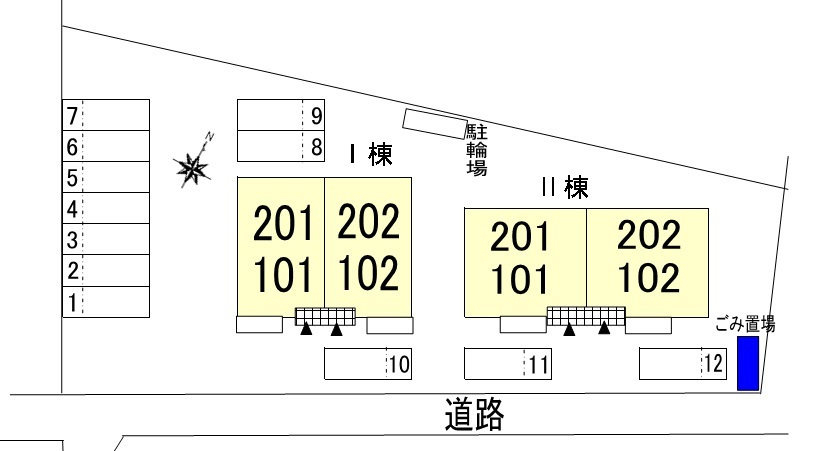 カーサ　ラウレールⅡの区画図