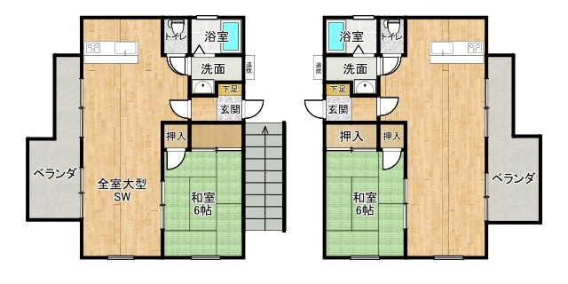 想定年間賃料200.4万　想定利回り12.93％　木造の間取り
