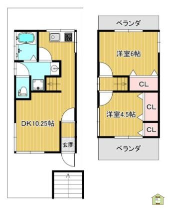 川口市安行領根岸　中古一戸建ての間取り
