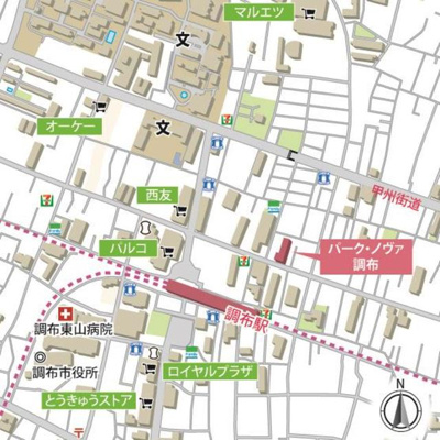 【地図】 | パーク・ノヴァ調布