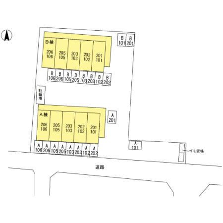 ハイブリッジ　Ｂの区画図|他社様掲載物件もまとめてご紹介、ご案内可能です(^^)/