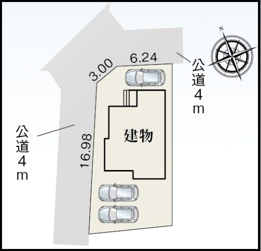 島田市稲荷　新築戸建の区画図