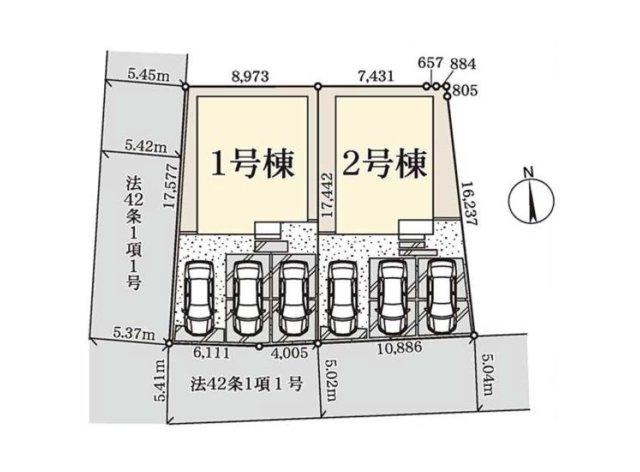【区画図】 | 深谷市田所町第3　リーブルガーデン　新築戸建　全2棟　1号棟 | 1号棟