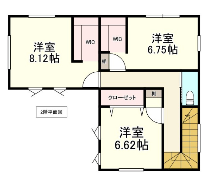 八戸市長苗代内舟渡　E棟の間取り