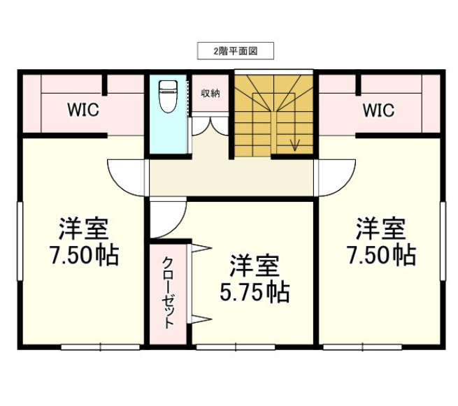 八戸市長苗代内舟渡　D棟の間取り